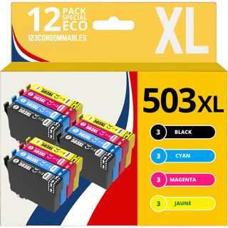 123consommables - 503xl - Cartouches D'encre Compatible Pour Epson 503 Xl Pour Epson Expression Hom