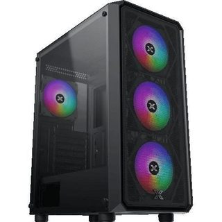 Boîtier Pc Sans Alimentation - Duo X - Moyen Tour - Format E-atx - 4x120mm Rgb Inclus - Noir