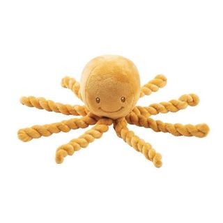 Nattou Doudou Pieuvre Lapidou - 23 Cm - 100% Polyester - Ocre