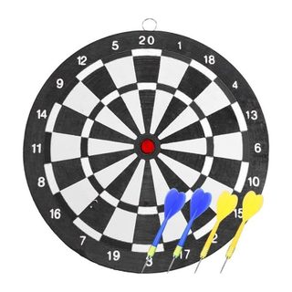 Set Cible Et Fléchettes - Sport And Fun - Papier Enroulé - 4 Fléchettes - Diametre 25 Cm