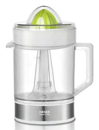 Haeger Super Juice Presse-agrume Électrique 1,2 L 40 W Blanc, Transparent, Argent, Vert
