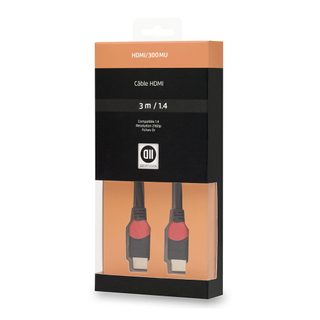 Câble Hdmi 1.4 M/m - High Speed Hd 3 M - Fiches Or