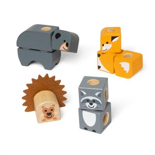Coffret De Construction Spin Master Blockables Coffret Les Animaux De La Forêt Multicolor Bois