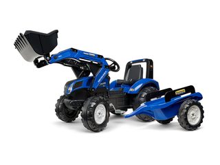 Tractopelle Enfant New Holland Avec Remorque 3 À 7 Ans - Falk
