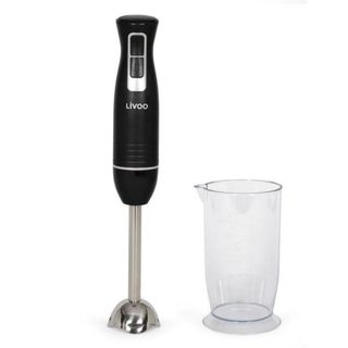 Mixeur Plongeant Livoo Dop245n 400 W 2 Vitesses Inox Noir Avec Bol Gradué 700 Ml