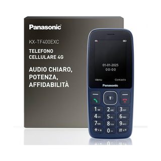Panasonic Kx-tf400exc Feature Phone Per Anziani 4g Display 2.4" Blu