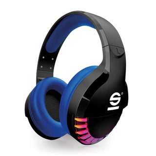 Sparco Spwheadphone Casque Sans Fil Arceau Gaming Usb Type-c Noir, Bleu