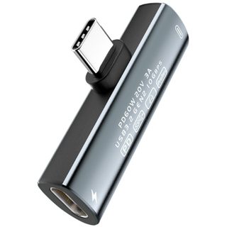 Adaptateur Usb-c Vers C 2 En 1 Avec Charge Rapide Pd 60 W & Transfert De Données