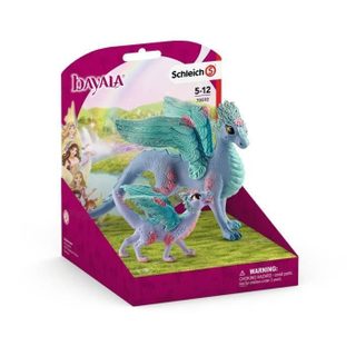 Schleich - Figurine Dragon Aux Fleurs Et Son Petit