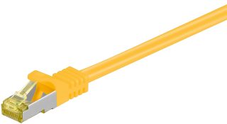Câble Patch Goobay Rj45 Cat 6a S/ftp (pimf), 500 Mhz Avec Câble Brut Cat 7, Jaun...