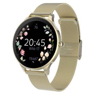 Montre Connectée Femme Avec Bracelet En Maille Élégante Inoxydable Dorée Forever