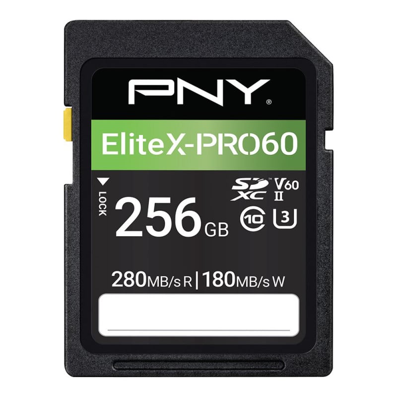Carte Mémoire Sdxc Pny P Sd256v60280exp6 Ge Elitex Pro 60 Uhs Ii 256 Go Noir