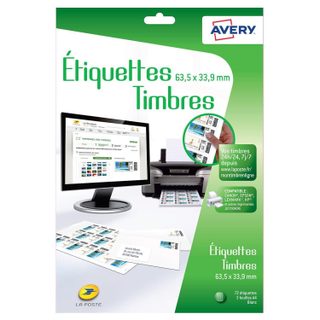 Etiquettes pour timbres à imprimer AVERY