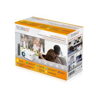 Mini Vidéoprojecteur Portable LED - TX-113 - Blanc TECHNAXX