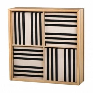 Kapla Jeu de construction 100 Planches (50 noires, 50 blanches) Boîte de rangement bois