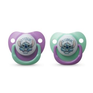 Lot De 2 Sucettes Anatomiques - Lilo & Stitch - Silicone - 6 Mois+