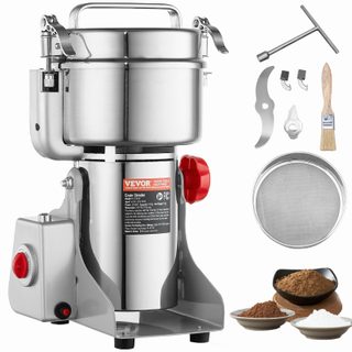 Vevor Moulin À Épices Électrique 1000g 3000w, Inox, Type Oscillant, Pour Céréales, Épices, Herbes, Cafés.