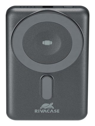 Rivacase Va2607 Banque D'alimentation Électrique Lithium Polymère (lipo) 5000 Mah Recharge Sans Fil Noir, Gris