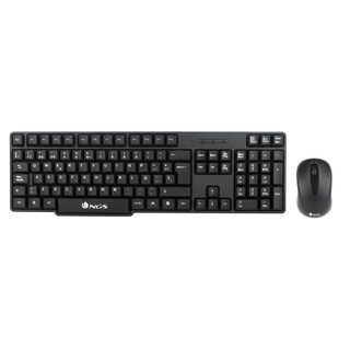 Ngs Euphoria Kit Clavier Souris Incluse Universel Rf Sans Fil Qwerty Anglais Noir