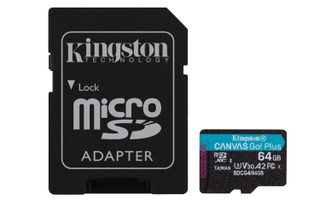 Kingston Technology Scheda Microsdxc Canvas Go Plus Gen4 200mb/s A2 U3 V30 Da 64 Gb Adattatore