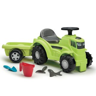 Ecoiffier Véhicule porteur tracteur remorque - 85cm - vert pour garçon