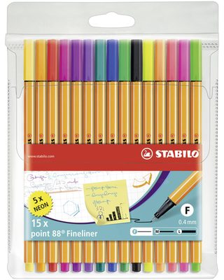Stabilo Point 88 Stylo Fin Multicolore 15 Pièce(s)