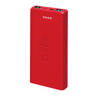 Sbs Ttbb10000fastr Batteria Portatile Polimeri Di Litio Lipo 10000 Mah Rosso