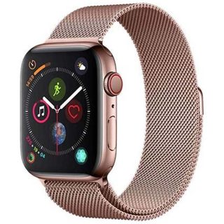 Bracelet Pour Apple Watch 42 / 45 / 49mm Élégant En Maille Milanaise Rose Devia