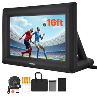 Vevor Ecran Projection Gonflable 488cm, 16:9. 600d Lavable, Sac Portable. Pour Extérieur, Jardin.