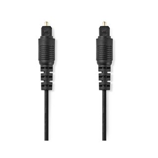 Câble Audio Optique Toslink Male Male 2m Son Numérique Noir Nedis
