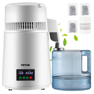 Vevor Distillateur D'eau 4l, 1 L/h, Inox 30-108°c, Minuterie 0-99h, Pour Maison/bureau/clinique.