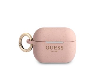 Coque Pour Airpods Pro Cover Ring En Silicone Rose Guess