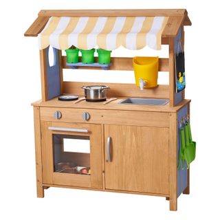 Vevor Cuisine À Boue Patouille Extérieur Enfant En Bois Évier Auvent Pare-soleil