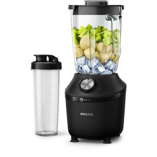 Blender 2l 600w Bol Verre 2 Vitesses Accessoire Gourde Noire Philips -