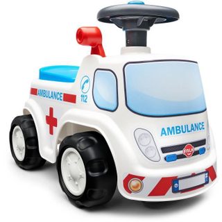 Porteur Ambulance - Avec Assise Ouvrante Et Volant Directionnel Avec Klaxon - Rouge - 100% Fabriqué En France - Des 12 M