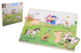 Johntoy Fien Et Teun Puzzle En Bois Jouet Éducatif Motricité