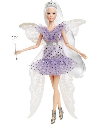 Barbie Signature Tooth Fairy Mannequin Avec Ailes De Fée Et Baguette Multicolore Mattel