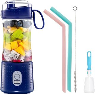 Blender Électrique Smoothie 0,38l Avec Usb-c Rechargeable Bleu Marine Vendos85