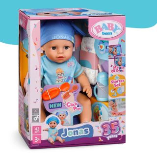 Poupée Interactive Jonas Click & Play Baby Born 43 Cm 10 Fonctions 8 Accessoires