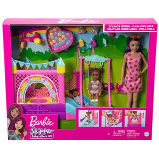 Coffret Barbie Babysitter château gonflable MATTEL