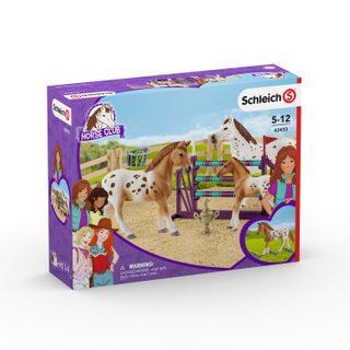 Jouet set figurine et accessoires - l'entraînement au concours d'horse club lisa SCHLEICH
