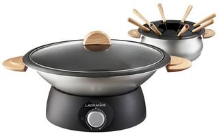 Appareil Fondue Wok Lagrange Classic 349019 900 W 1 L Noir Acier Inoxydable Bois