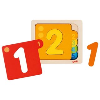 Goki Puzzle Éducatif - Chiffres - Jouet En Bois Coloré Pour Enfants