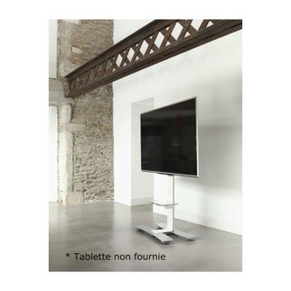 Support Tv Sol Erard Wiil 1400xl Blanc 40-75" 50 Kg