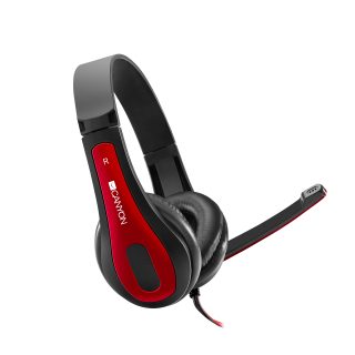 Canyon Hsc-1 Casque Avec Fil Arceau Appels/musique Noir, Rouge