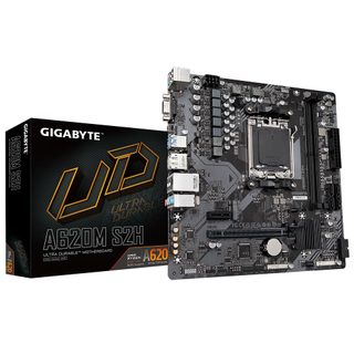 Carte Mère Gigabyte A620m S2h - Socket Am5, Ddr5 Jusqu'à 7200mhz (oc), Vrm 5+2+2, Pcie 4.0 M.2, Lan Gbe, Usb 3.2 Gen 1, Marron