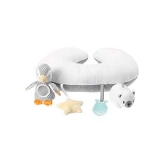 Nuby Coussin Tummy Time Penguin Gris/Blanc U pour 0+ mois