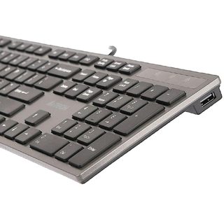 Clavier A4tech Kv-300h Silencieux Design Plat Gris