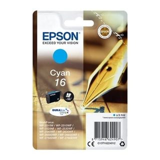 Epson 16 - Stylo À Plume Cartouche Cyan C13t16224012 (t1622)