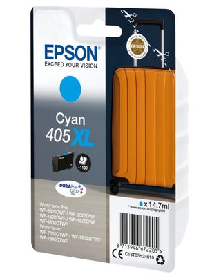 Epson 405xl Durabrite Ultra Ink Cartuccia D'inchiostro 1 Pz Originale Resa Elevata (xl) Ciano